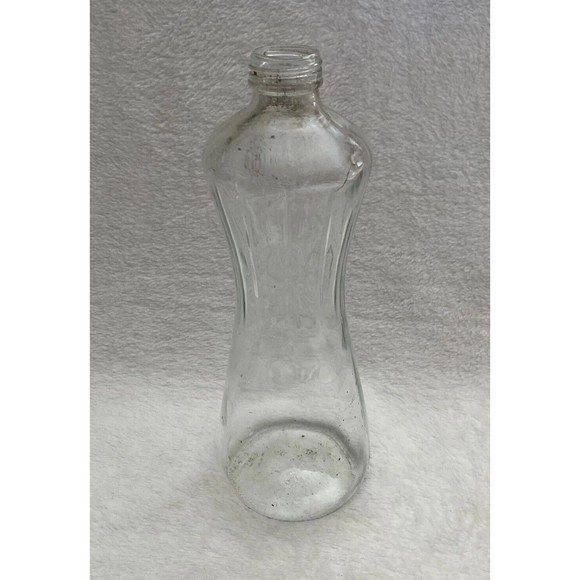 Hour Glass Shaped Ribbed Top 11" Tall Thatcher Glass Company Bottle 60's Vintage - Picture 1 of 8